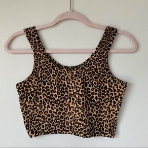 Romwe NWT Leopard Animal Print Tank Top Crop Top Size Small